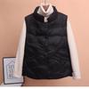 Korean Split Diamond Pattern Short Down Jacket with Stand-Up Collar
