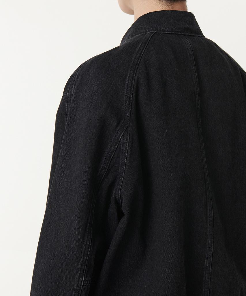Musinsa Standard Oversized Denim Blouson Jacket [Washed Black]