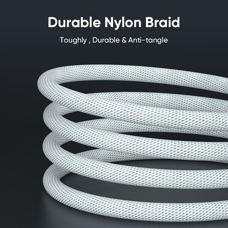 140W To 3 Magnetic Charging 2M Super Strong Magnetic Adsorption Charging Cord with Durable Braided Compatible with MacBook Pro MacBook Pro MacBook Air