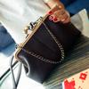 New Women's Bag Clip Mouth Shell Bag Autumn and Winter European Retro Hand-held Shoulder Bag PU Chain Bag