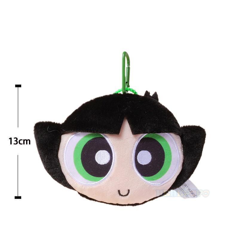 10cm and 13cm Plush Purses Powerpuff Girls Small Hanging Bag Cute Cartoon Girls Carrying Coin Bag Earphone Storage