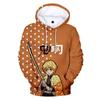 Unisex Anime-Inspired 3D Digital Print Hooded Sweatshirt Loose Fit Casual Streetwear