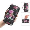 Crossbody Wallet Case for Samsung Galaxy S24 Ultra, Magnetic Detachable PU Leather Flip Phone Case with Card Holder RFID Blocking Wristlet Mirror