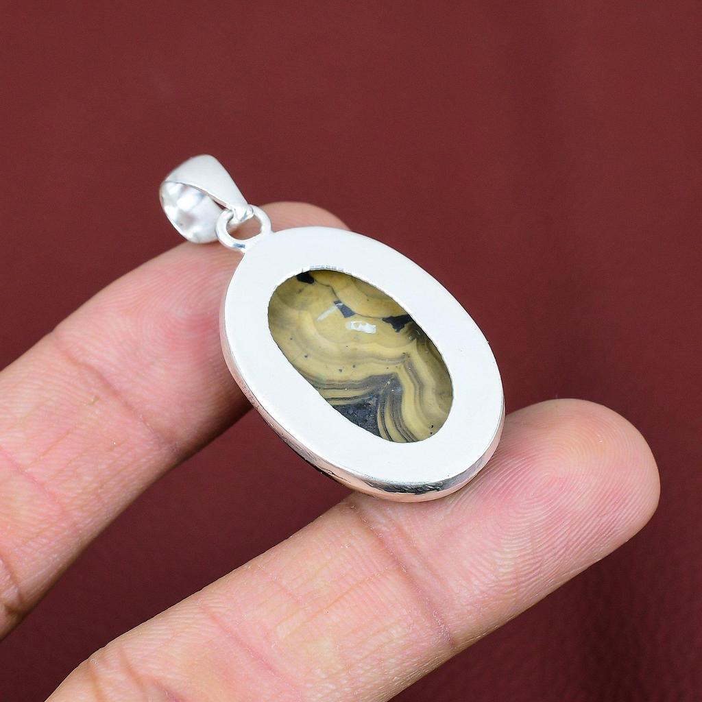 Schalenblende pendant natural gemstone pendant 925 sterling silver pendant handmade jewelry designer pendant gifts for him brand new pendant
