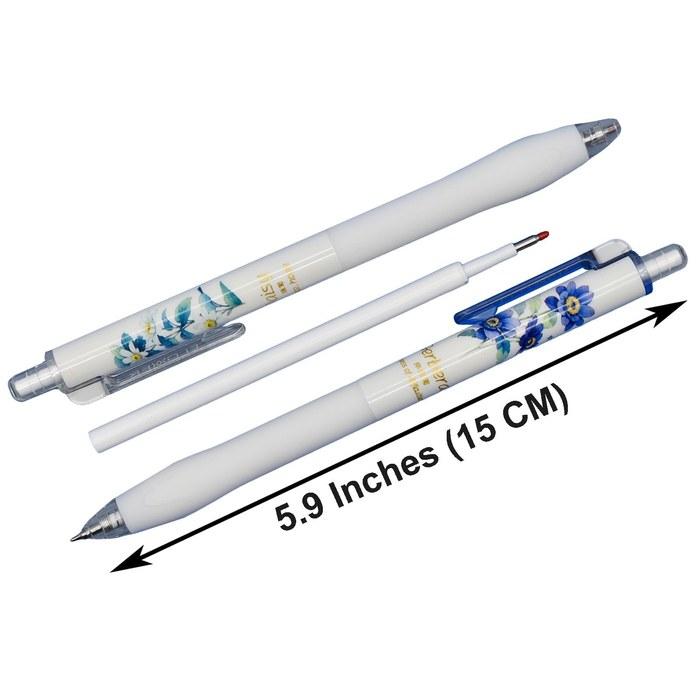 Maydahui Flower Ballpoint Pen 12-Pack 0.5mm Black Ink - Sunflower, Daisy