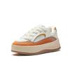 Anta Mousse Low Top Skateboard Shoes Women's Ivory White/Yellow Orange/Classic Umber Gray 122548035-3