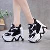 High-Quality Trainers Sneakers Women High Platform Shoes New Breathable Women Height Increasing Shoes 12.5CM Thick Sole Woman