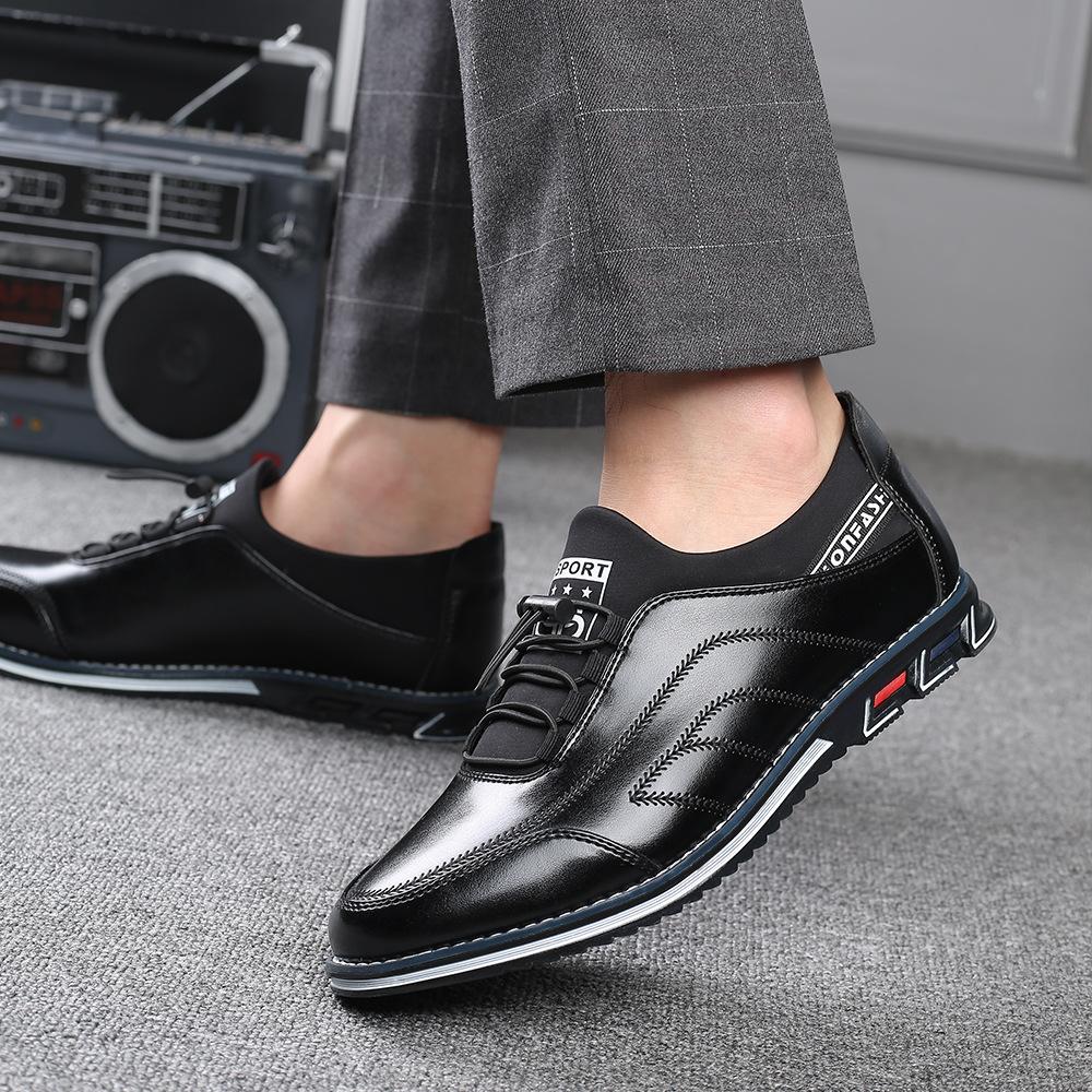 2025 Hot Men's Shoes Lightweight Leather Shoes for Men Soft Soled Male Sneakers Breathable Casual Shoes Slip On Working Footwear