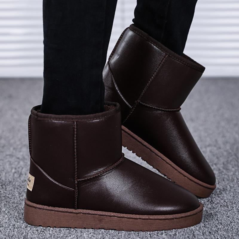 Pánské zimní boty vysoké kvality s protiskluzovou podrážkou, fleecem pro udržení tepla, boty 2024 nové pánské zimní boty venkovní voděodolné sněhule