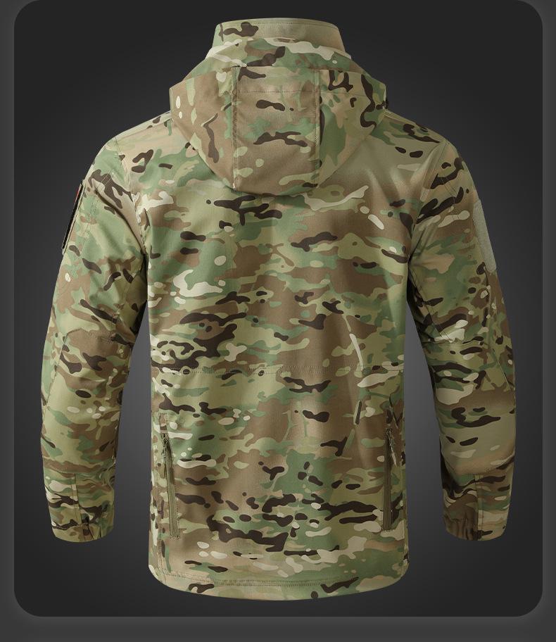 Men's Spring & Autumn Tactical Camouflage Suit: Outdoor, Water-Repellent, Wear-Resistant, Dirt-Resistant, Breathable, Multi-Pocket Workwear