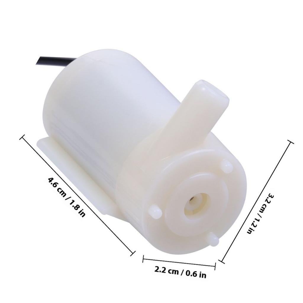 Mini Submersible Pump with 1 Meter USB Cable Horizontal Design for Aquarium Fountain Hydroponic Systems Fish Safe No Copper