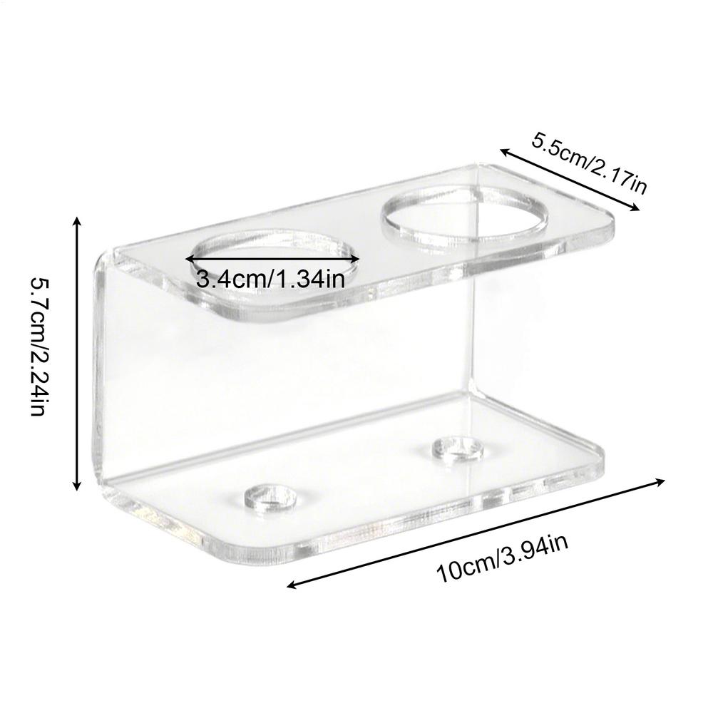 

Electric Toothbrush Holders Toothbrush Wall Holder For Bathroom No-Drill Acrylic Household Storage Rack For Restroom Dorm білий