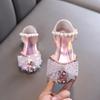 Summer Princess Girls Sandals Sequins Rhinestone Bow Girls Shoes New Baby Perform Prewalker Leather Casual Shoes