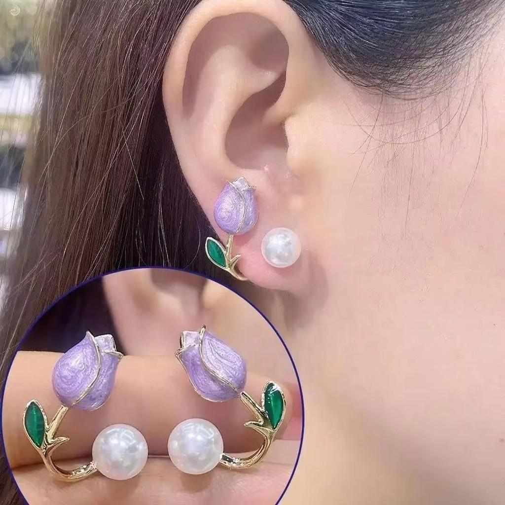 925 Silver Needle Korean Fashion Big Crystal Heart Earrings For Women Jewelry Trending New Luxury Women's Zircon Earrings