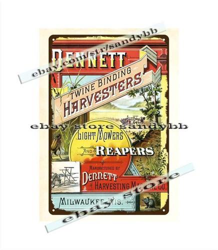 s Dennett harvesters cottage barnyard metal tin sign cool wall decorAluminum 20x30cm(7.8x11.8inch)