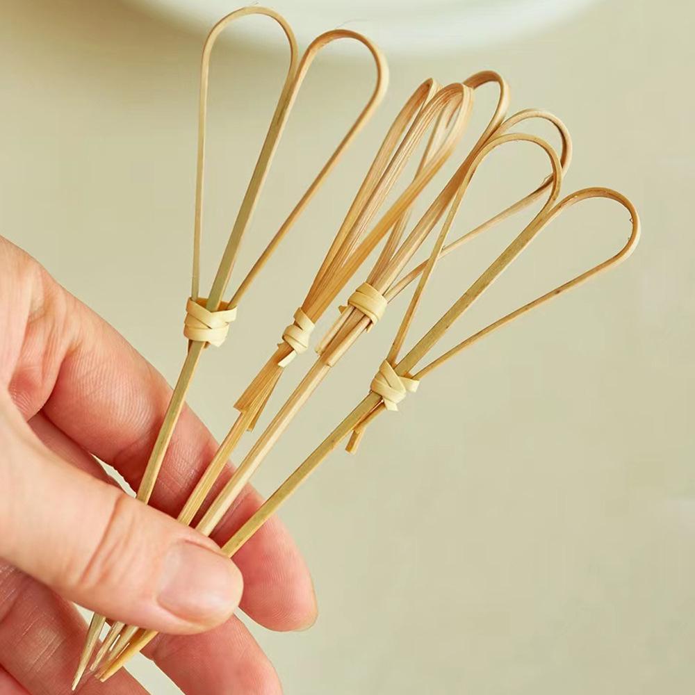 Eco-friendly 12cm Bamboo Fruit Skewers - Tanghulu & Cocktail Decoration