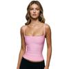 Yi Zhi Lian Women's European & American Strappy Ribbed Bandage Tank Top - Slimming, Sexy, Backless, Stretchy, Versatile Resort Wear