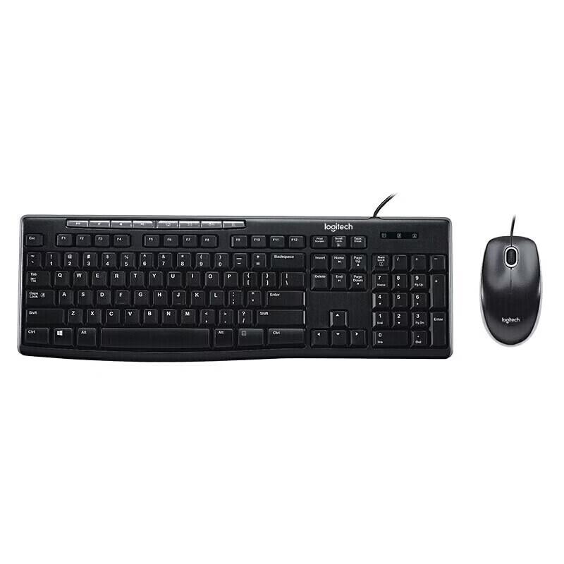Logitech MK200 Full-Size Wired Keyboard and Mouse Combo