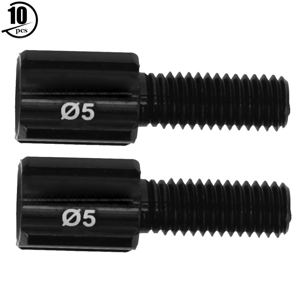 10PCS RC122 Black Road Bike Rear Derailleur Brake Cable Line Thumb Shifter Adjuster ScrewM5