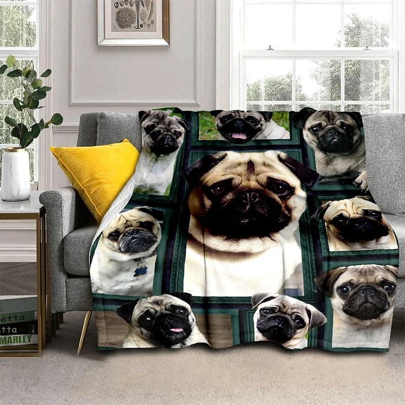 Animal Blanket Elephant Wolf Cow Highland Cattle Dog Flannel Blanket Super Soft Fleece Throw Blanket for Bedroom Couch Sofa Gift