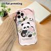 Phone Case: 2D Flat Design Suitable for iPhone 18 17 16 15 14 13 Pro Film Protective Case, Couple Style, Holding a Lollipop Panda, Christmas and Hallo