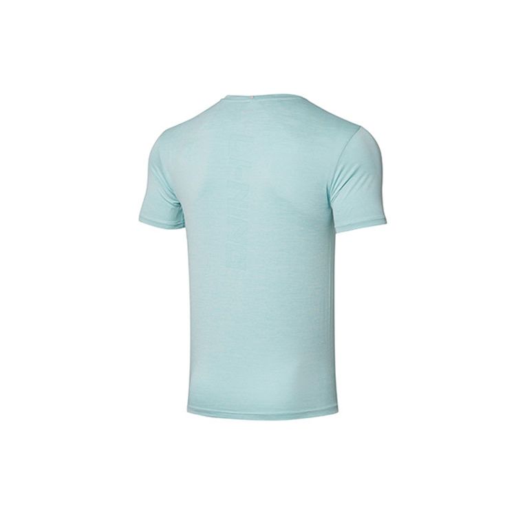 Li Ning Quick-Dry Fitness Sports Round Neck Short Sleeve T-Shirt Men Tops Green ATSR257-6