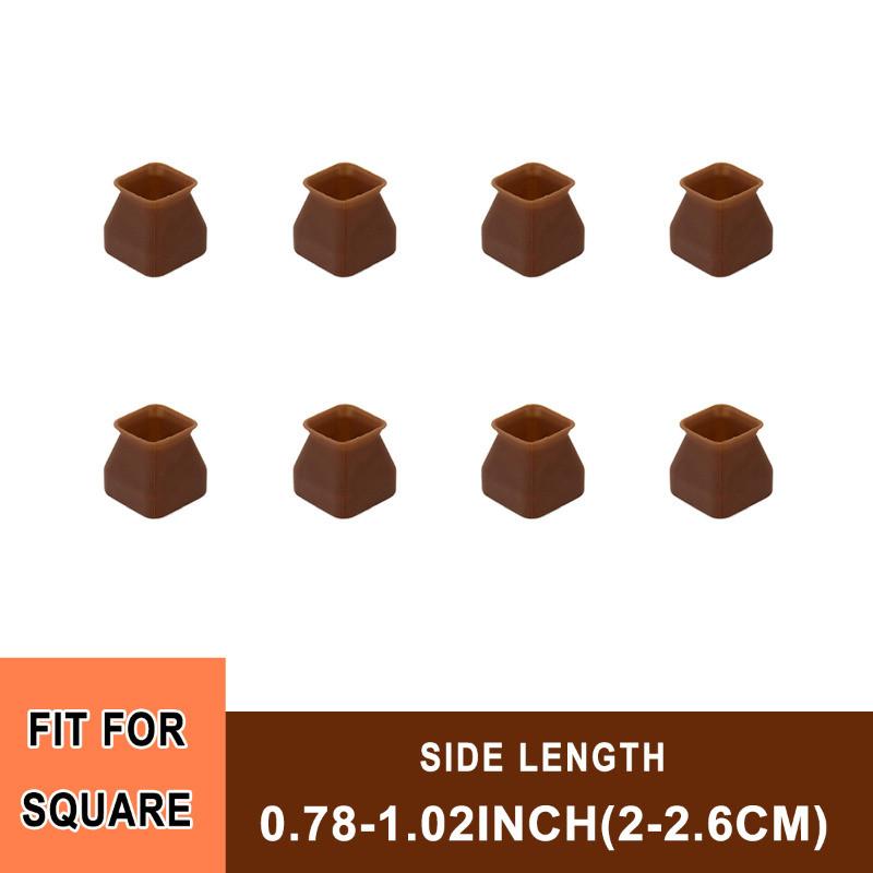 8/16Pcs Anti-slip Chair Leg Caps Silicone Table Cover Feet Pads Floor Protectors Furniture Accessories