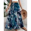 2026 Spring/Summer Women's Half Length Skirt Printed Elegant Elastic Waist, Different Country Fake Wind Beach Skirt Women's Wear