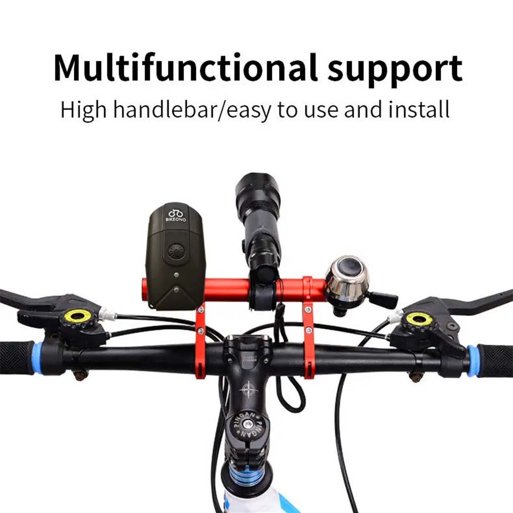 20cm Aluminum Alloy Bicycle Handlebar Extended Bracket Mountain Bike Front Light Bracket Extender Rack Parts