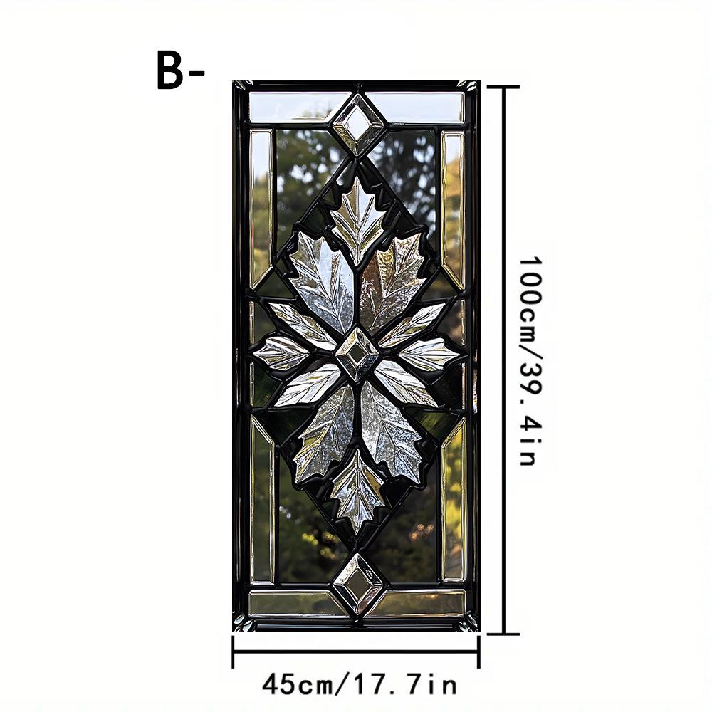 PVC Stained Glass Window Sticker Window Glass Stickers Simple Static Cling Privacy Protection Stained Glass Film Decor Decals