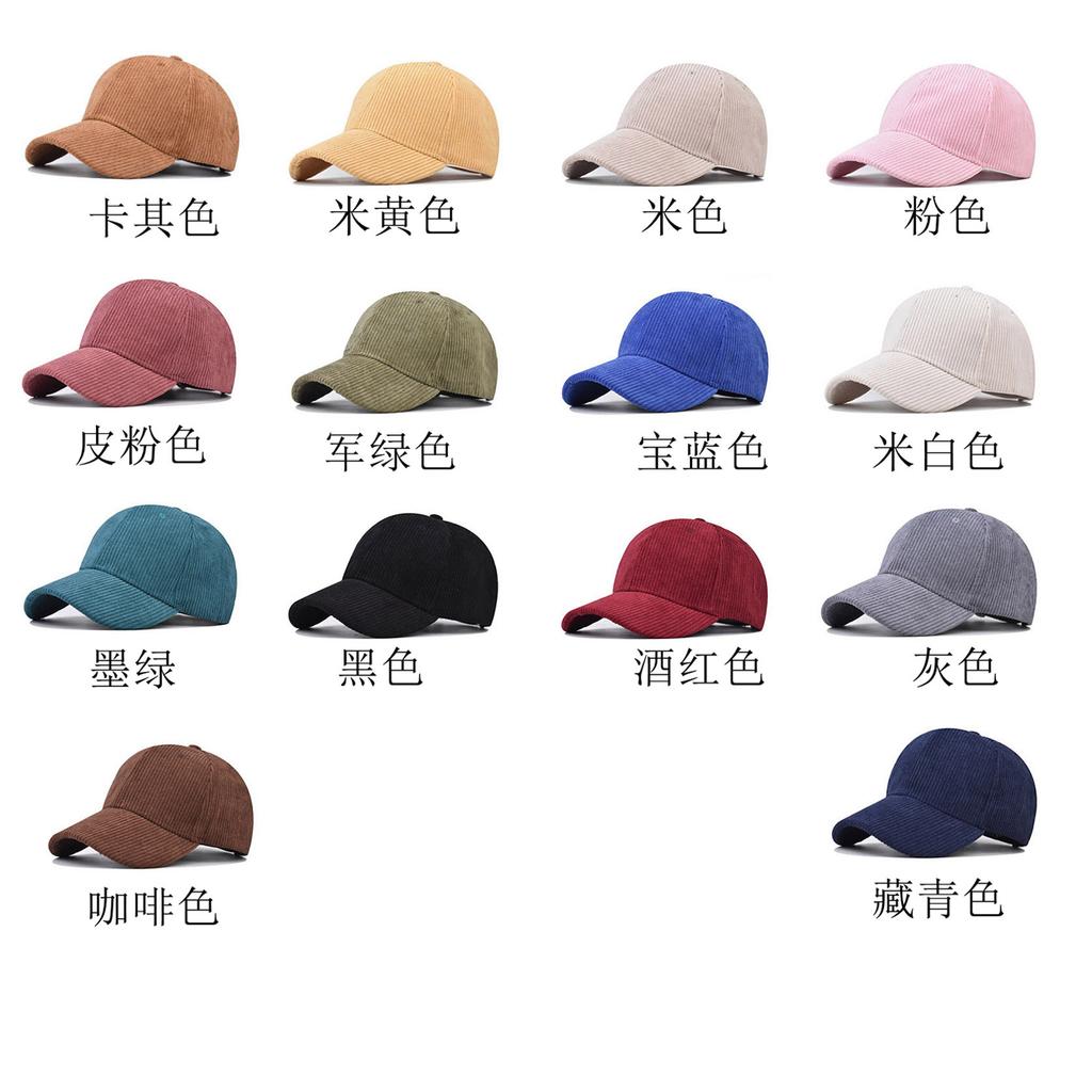 Neue thermische Baseballkappe, Cord-Baseballkappe Koreanische Version vielseitige karierte kältefeste Kappe
