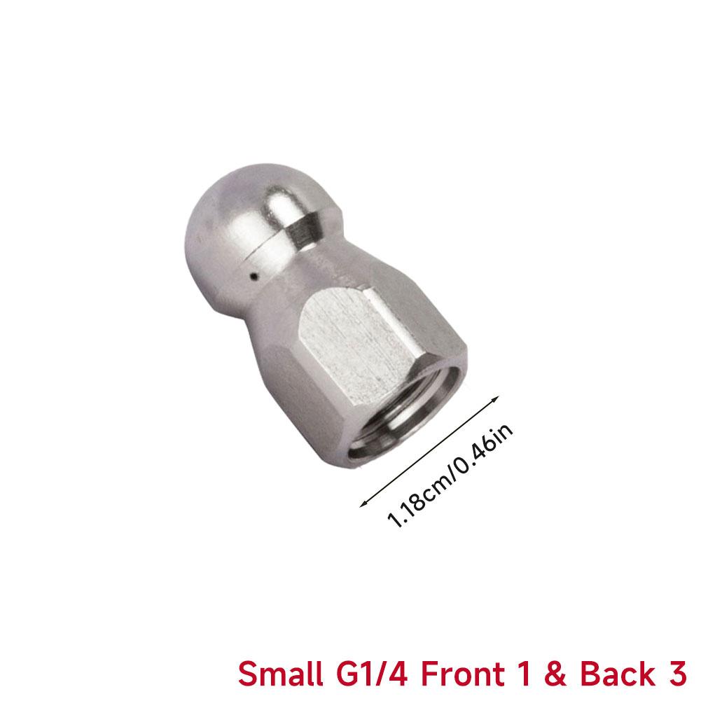 Professional Pressure Washer Drain Cleaning Nozzle High Pressure Water Jet Pipe Nozzle Unclogging Steel Sewer & Pipe Maintenance