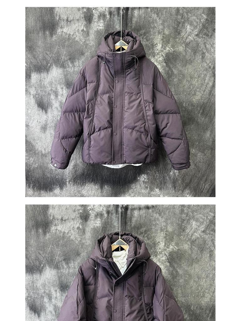 Herren Modische Verdickte Daunen-Pufferjacke mit Kapuze - Winterwärme mit Hochwertigen Weißen Entendaunen