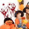 Scary Halloween Stickers: Door & Window Decals, Pumpkin Footprints, Blood Handprints