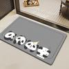 Simple and Cute Bathroom Floor Mat, Water Absorbing and Anti Slip Toilet Entrance, Quick Drying Bathroom Carpet