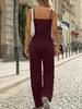 2026 Women's Casual Set: Solid Color Camisole & Wide-Leg Pants 2-Piece Outfit