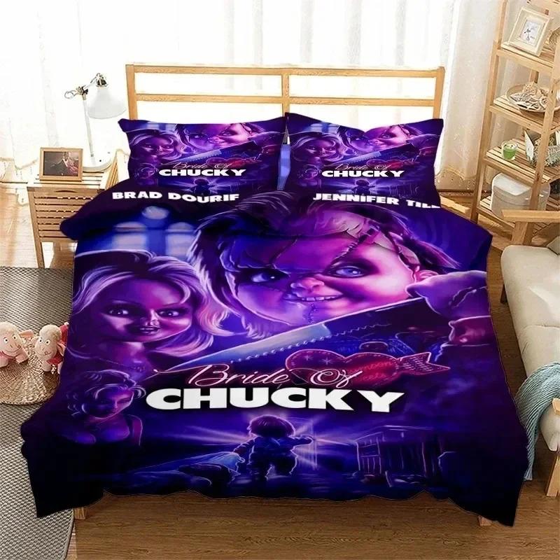 New Bride Of Chucky 3D Print Bedding Set Duvet Covers Pillowcases One Piece Comforter Bedding Sets Bedclothes Bed K598