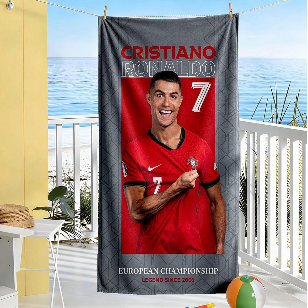 Cristiano Ronaldo Beach Towel Super Soft Microfiber Quickdry Fabric Comfortable Lightweight