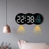2808 Digital LED Wall Clock Living Room Multi-Function Temperature Date Display Alarm Clock with Light