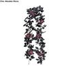 Black Halloween Rose Leaf Vines 175cm Realistic Artificial Rose Vines Simulated Flowers Handmade Halloween Garland Home Decor
