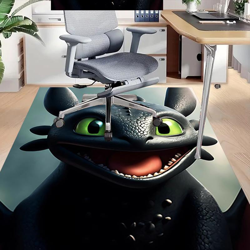 Dragon'S Friendly Smile Carpet For Playroom Bedroom Living Room Sofa Home Decorkids Game Area Rug Nonslip Floor Mat