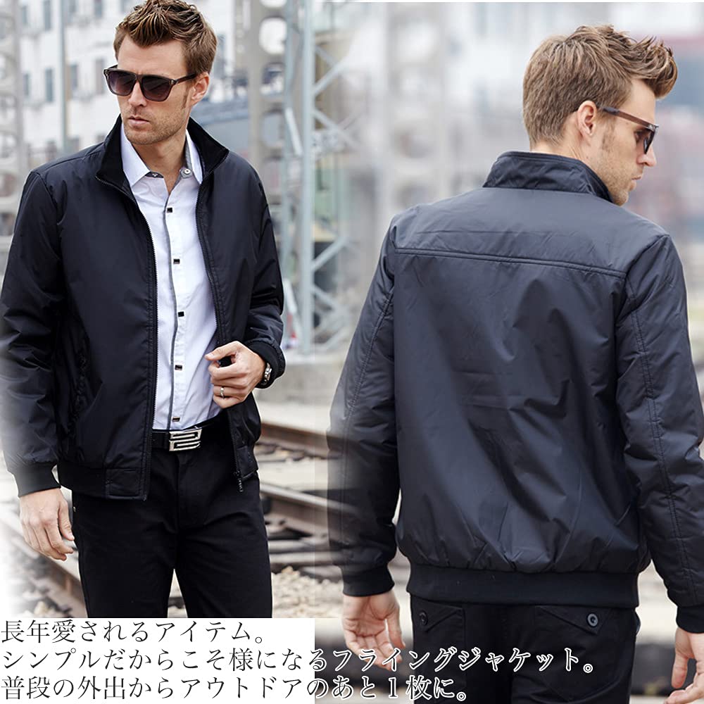 Flight Jacket Military Thin Jacket Blouson Jumper Light Outerwear Window Breaker KB78 3XL MA-1 Men's 04.Black