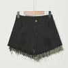 Women's Korean High-Waist Loose Denim Shorts - Summer Plus Size, Ripped, Wide-Leg, A-Line Hot Pants