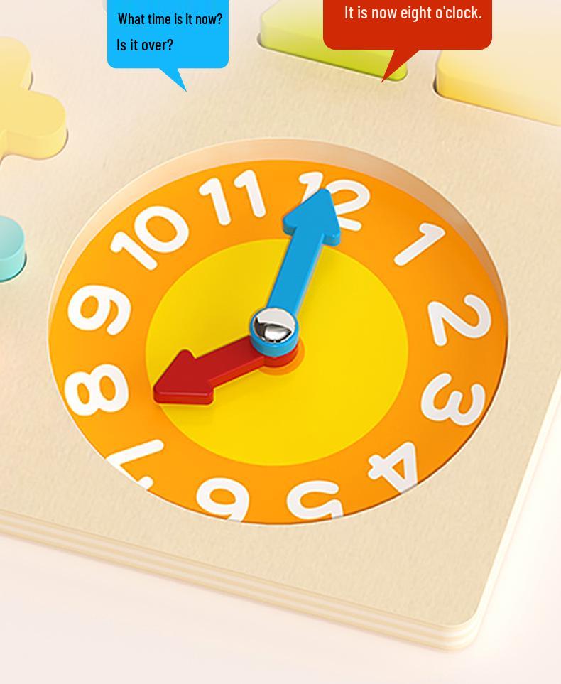 Montessori Wooden Puzzle Board for Toddlers Aged 1-3: Early Education Building Blocks Toy