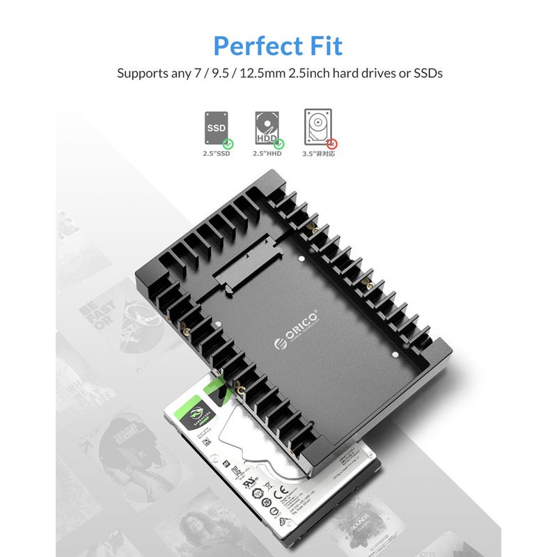 Drive Enclosures & Docks 1125Ss Hard Drive Caddy 2.5 To 3.5 Support Sata 3.0 Usb 6Gbps