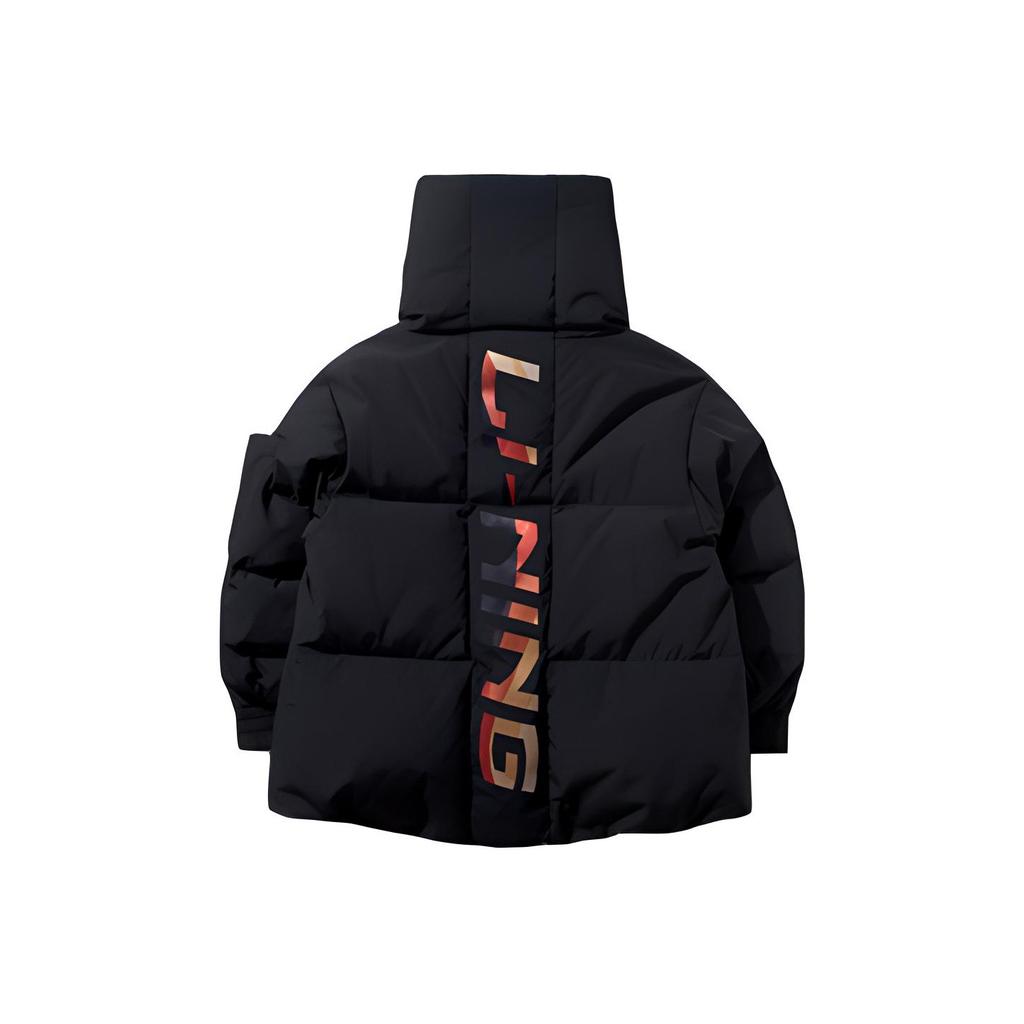 Li Ning Loose Short Down Jacket Men Outerwear Black AYMP126-3