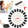 20 X 1" Foam Sponge Brushes Wooden Handle Painting Drawing Craft Draw Tools Set
