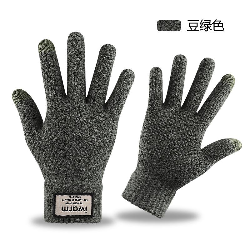 Iwarm liebt Wärme Herren- und Damen-Strickhandschuhe Winter Outdoor Kälteschutz Warme Fleece-Jacquard-Handschuhe Großhandel