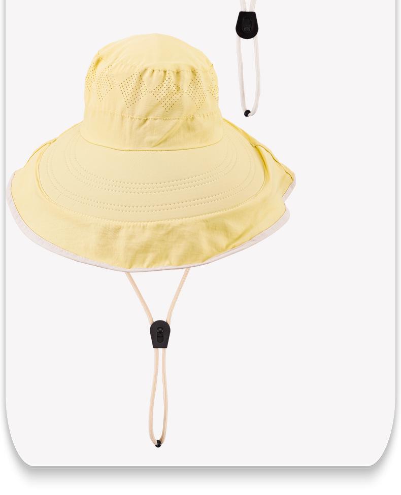 Unisex Wide Brim Sun Protection Bucket Hat - Breathable Summer Outdoor Hat