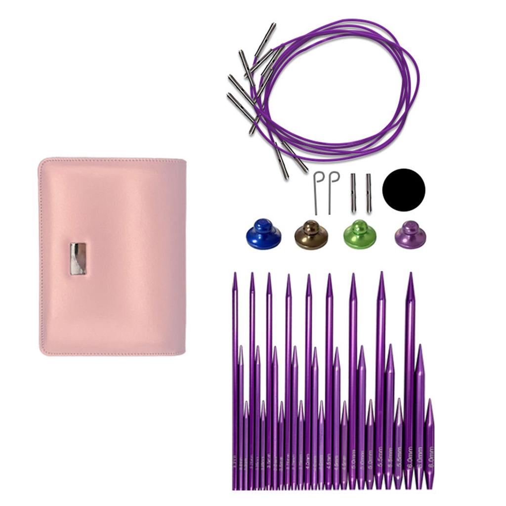 Circular Knitting Needle Set Short Round Knitting Needle 3.0mm-6.0mm Knitting Tool Interchangeable Circular Needle Size
